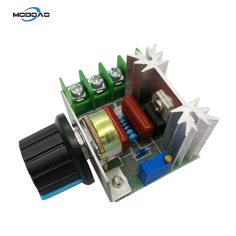 

2000W PWM AC Motor Speed Control Module Dimmer Speed Regulator 50-220V Adjustable Voltage Regulator Speed Controller LED Dimmers