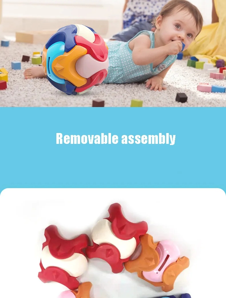 

Children's Educational Toys Assembling Piggy Bank Early Education Intelligence Disassembly Toy Ball Building Blocks Kids Toys