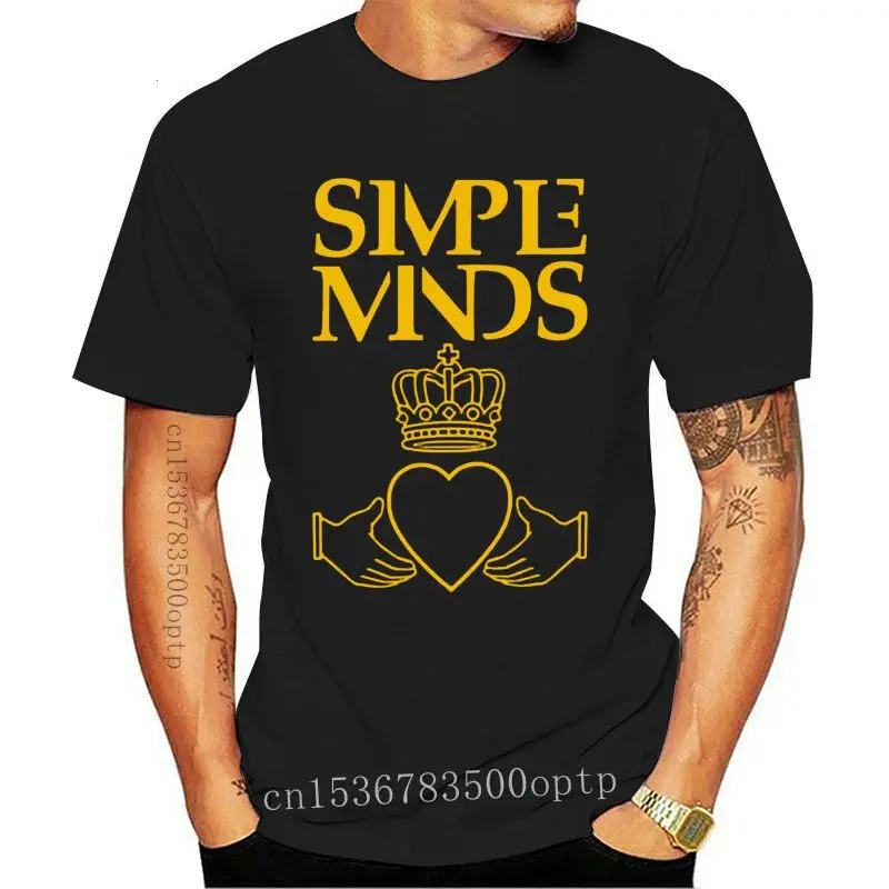 

Design Simple Minds Rock Band Logo T-Shirt Bw Size Xs-3Xl Apparel Casual Tee Shirt