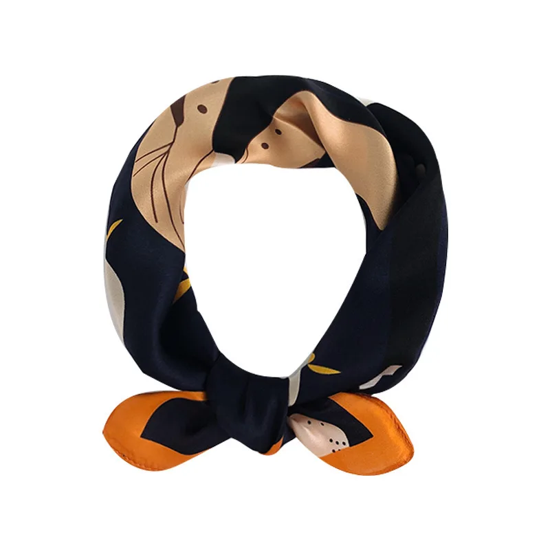 

2020 Brand New Women Hijab Winter 100% Silk Scarf Small Square Scarves Women's Neck Bandana Poncho Foulard Femme Pashmina