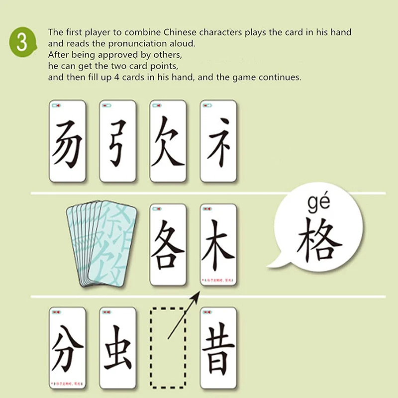 

Magic Chinese Characters Puzzle Card Radical Radical Combination Literacy Card Multiplayer Board Game Parent-Child Game