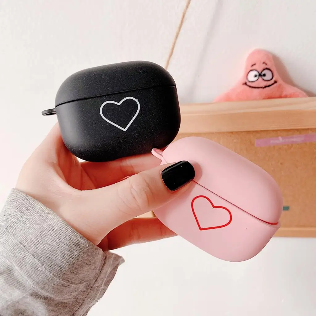 

Earphone Case For VIVO TWS 2E Case love heart Gradient Matte Anti-fall For vivoTWS2e Cover Hard Plastic Charging Box Accessories