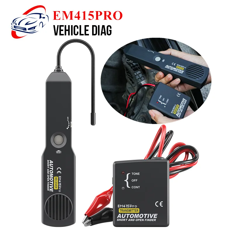 

Автомобильный детектор EM415PRO, тестер с кабелем, инструмент для поиска короткого открытия и ремонта, трассировщик, диагностический тональный...