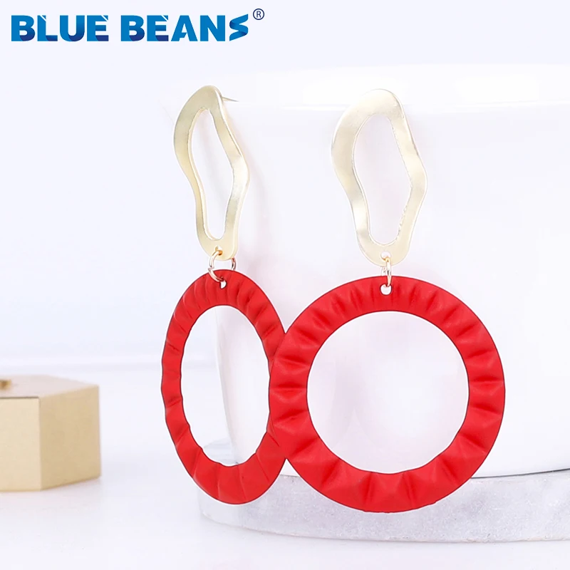 Синяя красная фасоль серьги модное ювелирное изделие для женщин и девушек