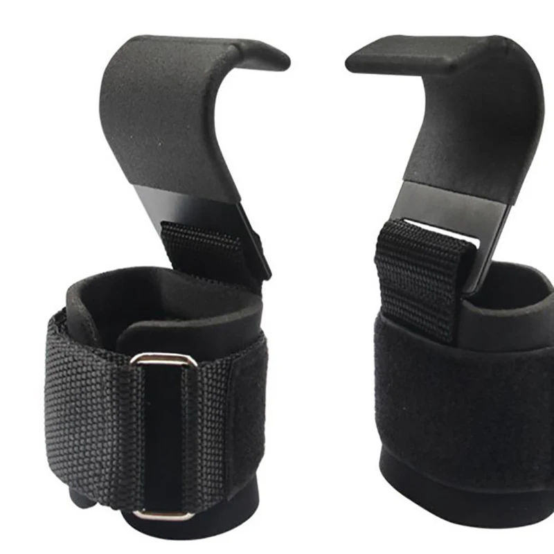 

2pcs/set Weight Training Weight Lifting Hooks Hand-bar Wrist Straps Gym Fitness Hook Weight Strap Pull-ups Power Lifting Gloves