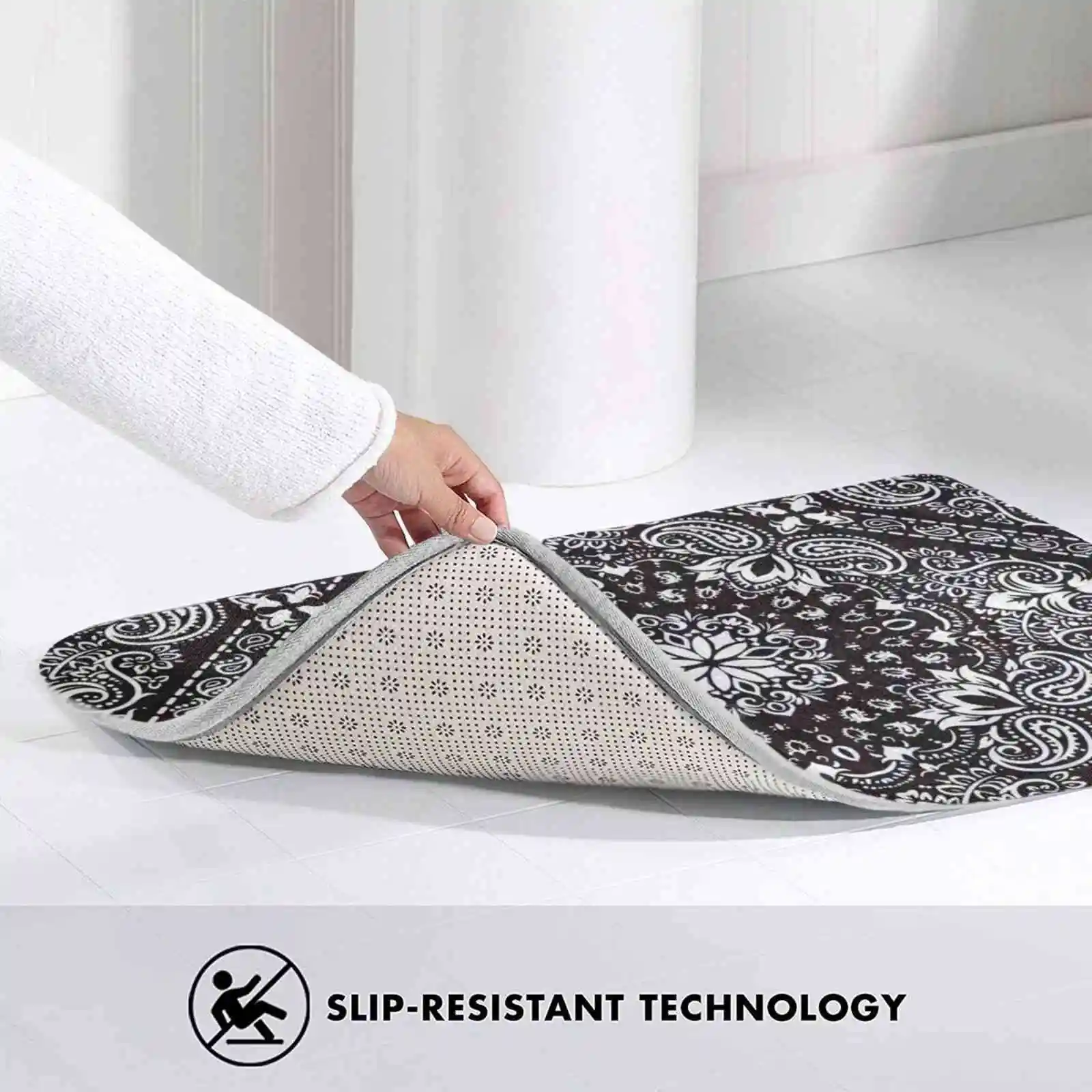 Стильный черно-белый узор бандана 3D товары для дома коврик ковер подушка черный