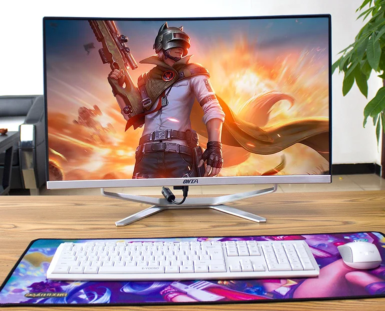 AIO WIFI настольный компьютер ПК с процессором i7 ОЗУ 16 Гб ТБ и 27 дюймов FHD изогнутый ЖК
