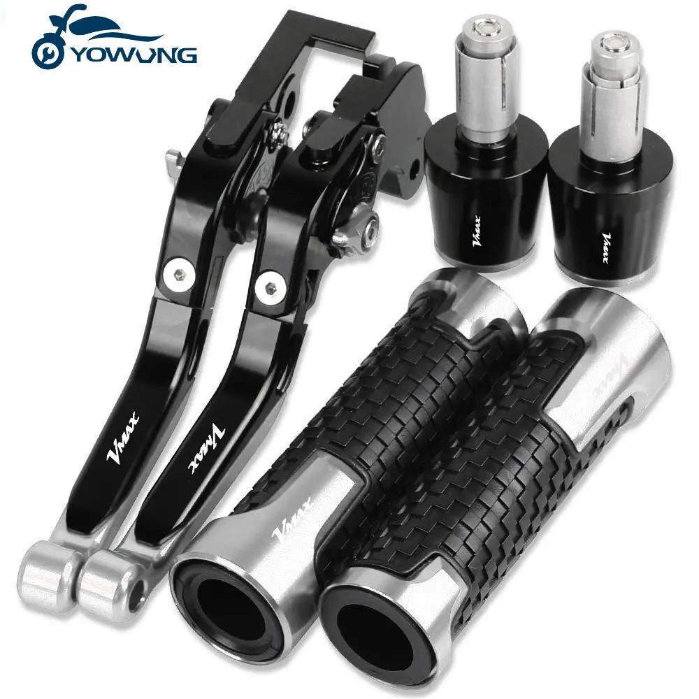 

Motorcycle Aluminum Brake Clutch Levers Handlebar Hand Grips ends For YAMAHA VMAX 1990 1991 1992 1993 1994 1995 1996 1997-2008