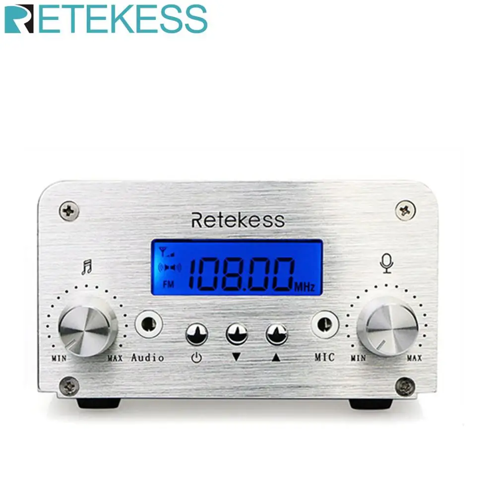 Retekess TR501 6 Вт PLL fm-передатчик Мини Радио Стерео станция беспроводной вещания+ мощность+ антенна автомобильный кинотеатр кампус вещания
