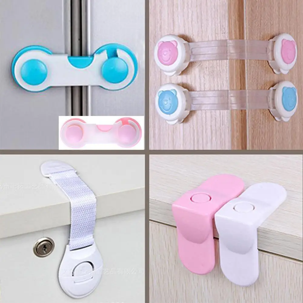 

5PCS Baby Child Kid Box Drawer Cupboard Cabinet Wardrobe Door Fridge Safe Locks Children Protection Safety Plastic Lock