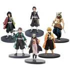 6 стилей Аниме Demon Slayer Kamado Tanjirou Nezuko фигурка ПВХ модель игрушки Zenitsu фигурка Inosuke Kimetsu No Yaiba Figura