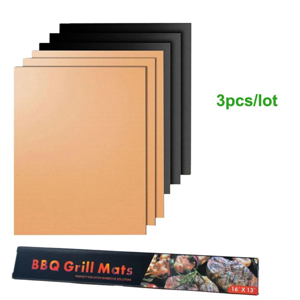 

BBQ Grill Mat High Temperature Resistant Non-stick Reusable Outdoor Barbecue Mat Pad Use On Electric Barbecue Bbq Accessories
