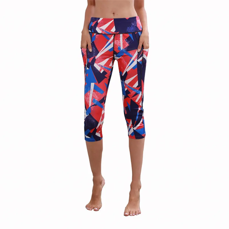 

Women New Digital Printing Colorblock Fashion & Sports Slim Fitness Sports Gym Yoga Pants Leggings