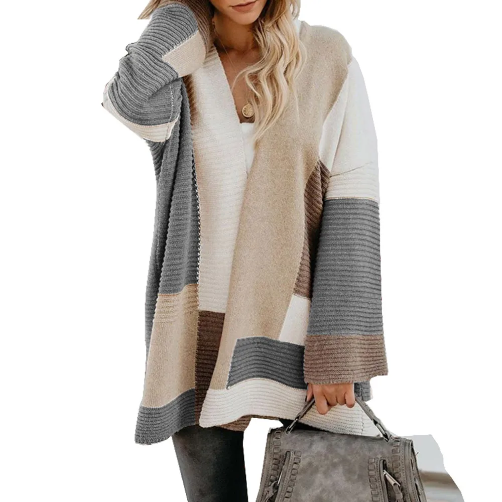 Gold Hands 2019 women street Autumn casual cotton sweater splice fashion brand Sweater O-neck knitting design Cardigan for |
