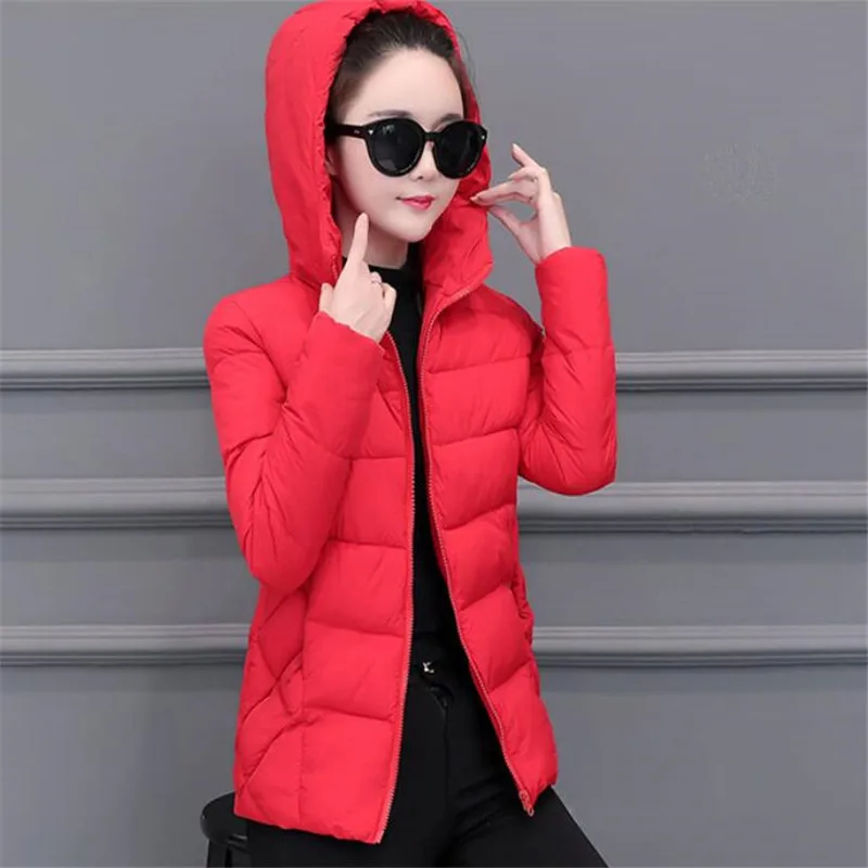 Парки Модные женские пальто зимняя куртка с капюшоном пальто женские уличные Стиль Верхняя одежда карман плюс размер теплое пальто для женщин AS1108