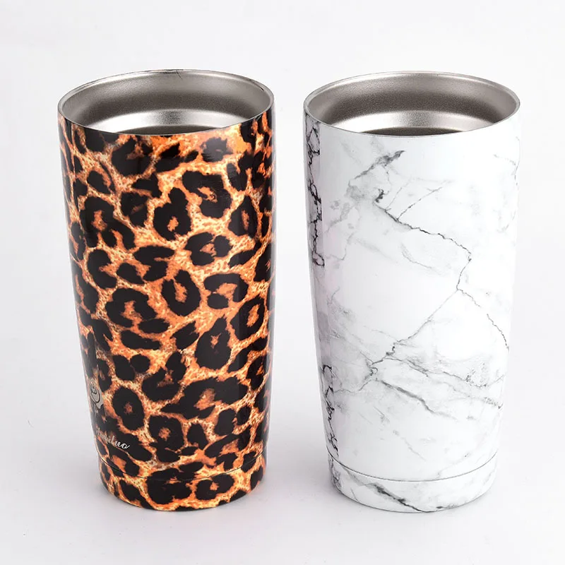 Термос из нержавеющей стали с леопардовым принтом 20 унций|Вакуумные фляги и