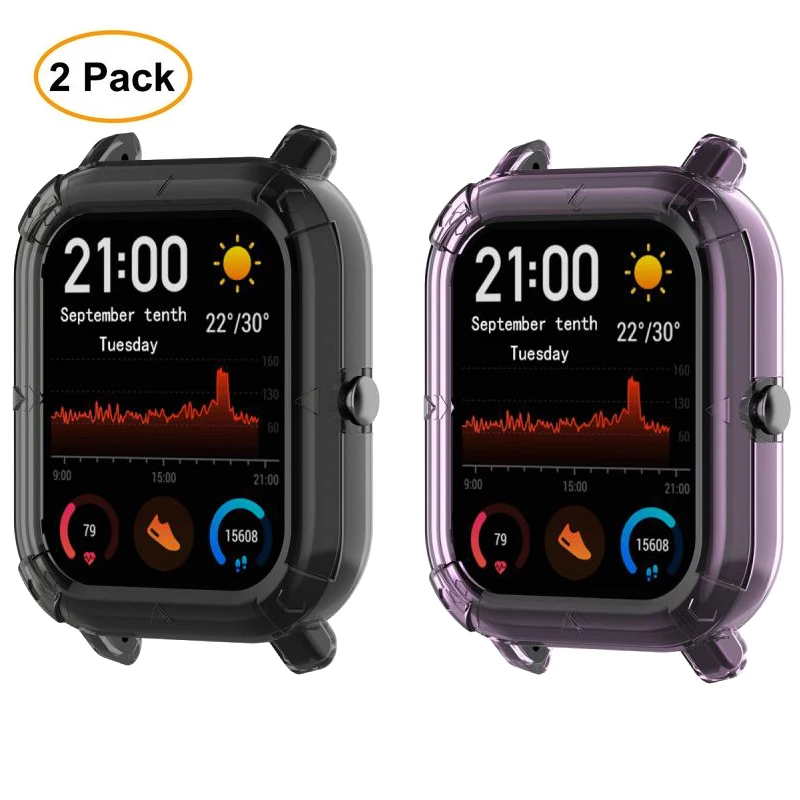 2 шт./упак. наручные часы, аксессуары для наручных часов Amazfit GTS чехол Обложка Смарт-часы ТПУ бампер протектор чехол для смарт-браслета Amazfit GTS Защитная крышка
