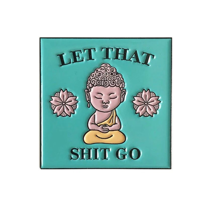 Булавка из мягкой эмали в буддистском стиле|Броши| |