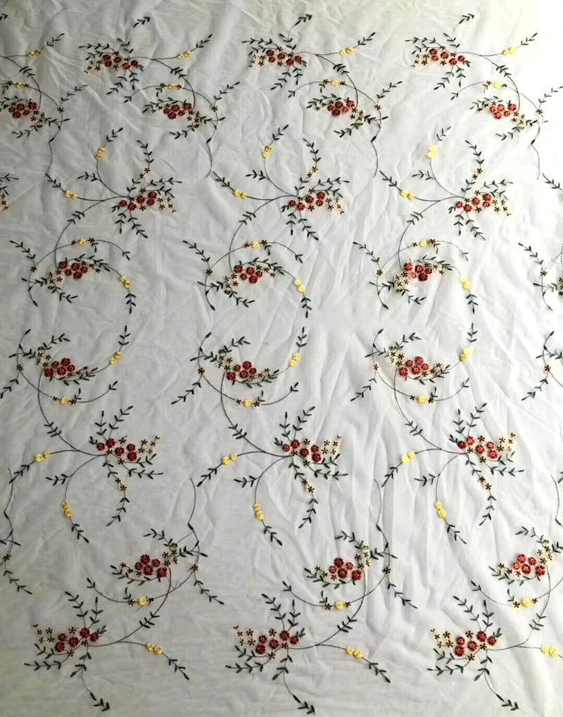 3Y/лот классический стиль цветок вышивка из кружевной сетчатой ткани текстиль для