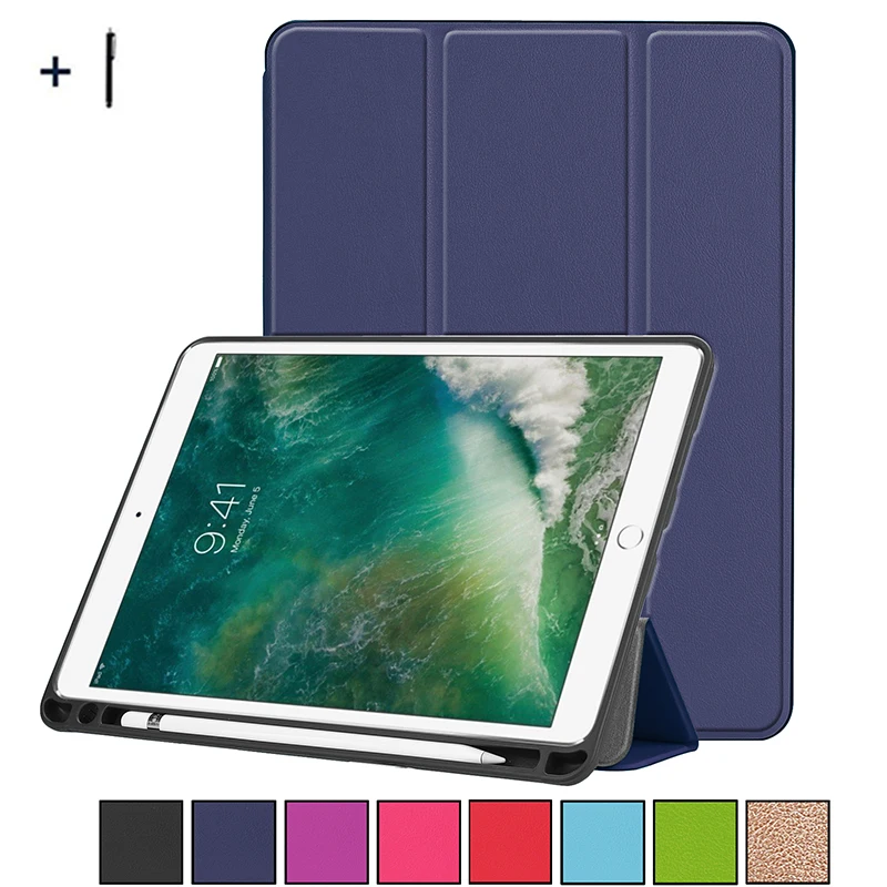 Чехол книжка для iPad Air 3 кожаный чехол 10 5 дюймов с подставкой и стилусом 2019|Чехлы