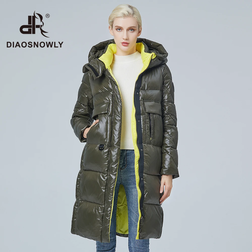 Diaosnowly 2020 длинный пуховик зимний женский Новая женская зимняя куртка теплые парки