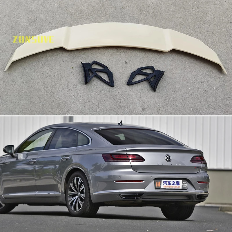 

Используется для 2018-2022 VW CC Volkswagen Arteon спойлер авто седан заднее крыло корпуса комплект аксессуаров ABS пластик
