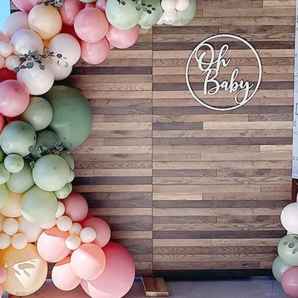 129pcs pink mix avocado green color latex balloons garland kit balloon arch wedding decorations baby shower home decors globos free global shipping