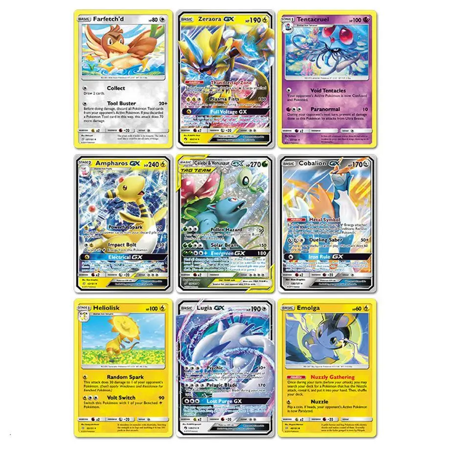 Карточная игрушка 324 шт. коробка для карт с покемоном TCG: солнце и луна Меч Щит