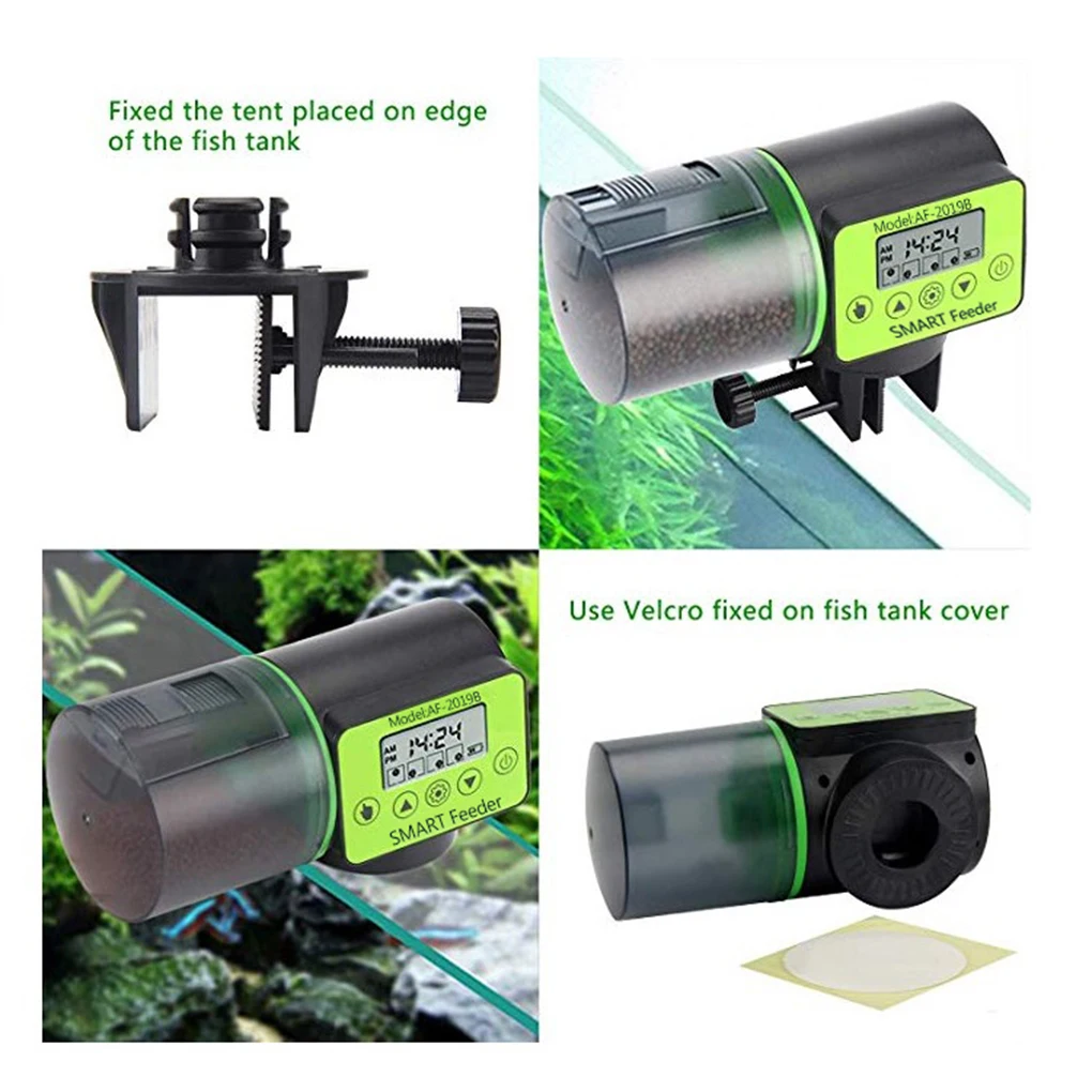 Automatic Fish Feeder Aquarium Digital Tank Electrical Plastic Timer Food Feeding Dispenser Tool Intelligent timing | Дом и сад