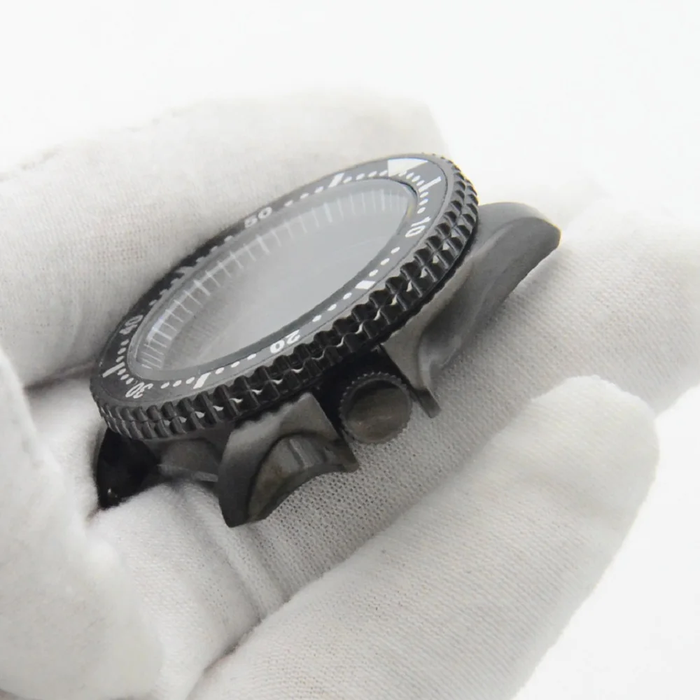 

6 Colors Optional 42MM 22mm Width Strap Stainless Steel Black Plated Watch Case Replacement For Seiko (SII) NH35A/36A Movement