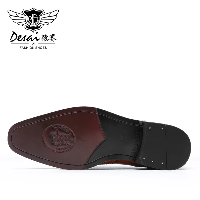 

New leather men's leather shoes, men's brooke retro gentleman shoes with leather shoes, big yards men's shoes