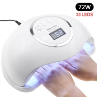 pro 72w uv lamp led nail lamp high power for nails all gel polish nail dryer auto sensor sun led light nail art manicure tools