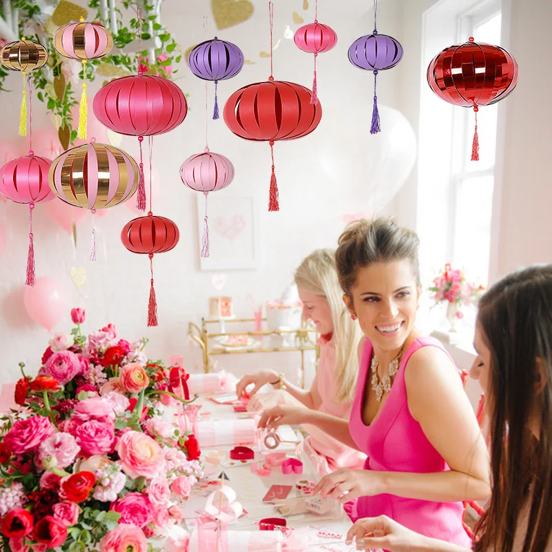 

Festival party DIY handmade festive paper lantern ornaments handmade materials lantern decoration layout