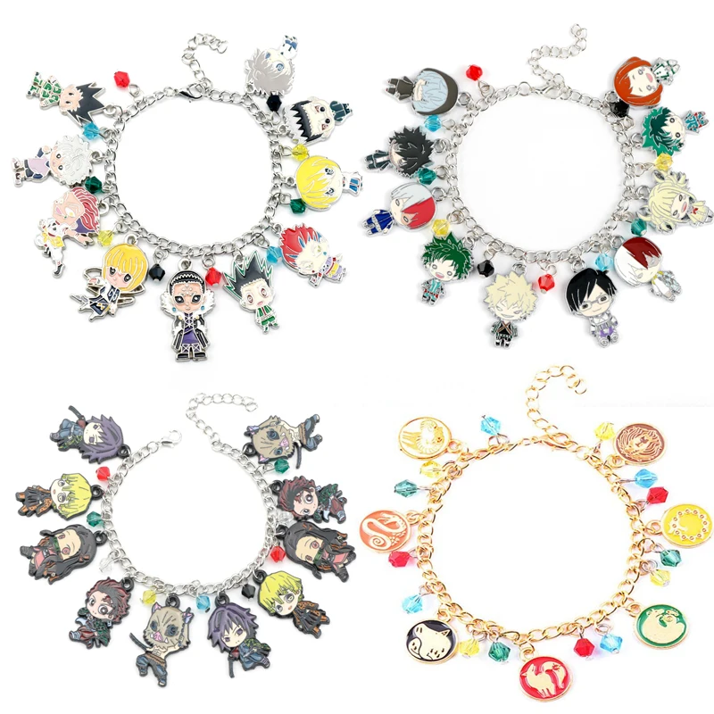 

Anime Jewelry Bracelets for Women Demon Slayer/My Hero Academia/The Seven Deadly Sins/HUNTER×HUNTER Charms Bracelet Bangle