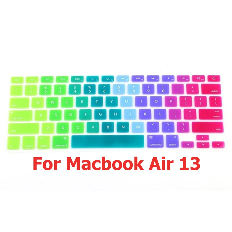 Protector Teclado Крышка клавиатуры для Macbook Air 13 Pro 15 аксессуары английские буквы градиентные наклейки для клавиатуры Naklejki Na Klawiature - Цвет: Protector Teclado