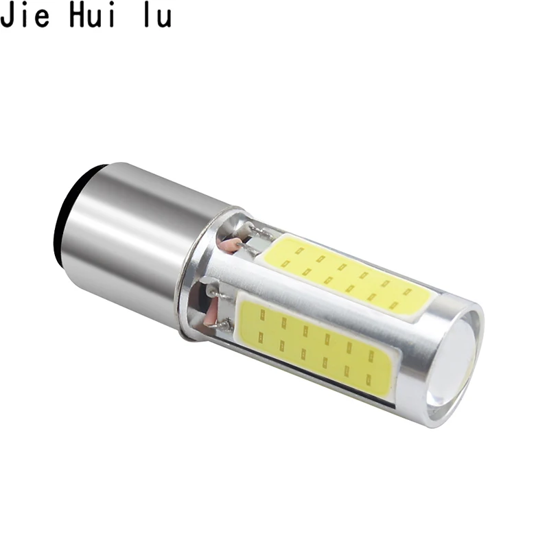 1 шт. белый светодиодный светильник DRL BA20D H6 COB для мотоцикла мопеда квадроцикла