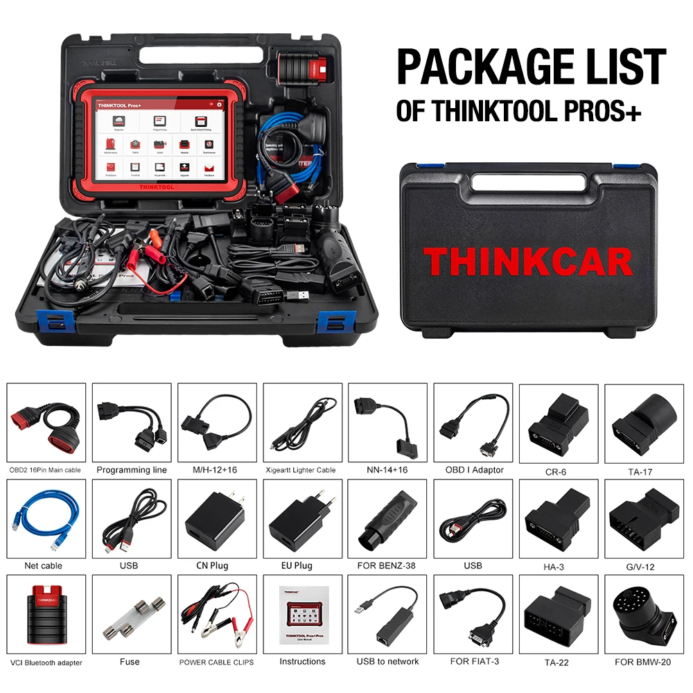 THINKCAR THINKTOOL Pros+ Car Diagnostic Tool 10" Full System TPMS key Program Online Programing OBD2 Scanner PK Maxisys 908 pro |