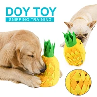 plush pet squeak toy pineapple shape interaction release stress dog sniffing training toys relieving boredom durable pets toys