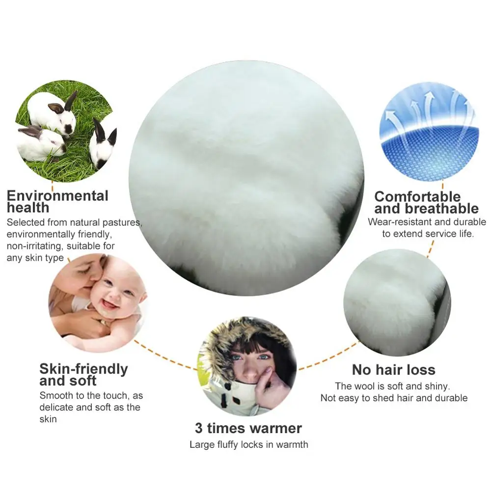 

Furry Armrest Cover for Car Real REX RABBIT HAIR Fur Soft Fluffy Auto Center Console Cover Universal Fit Warm Seat Cushions