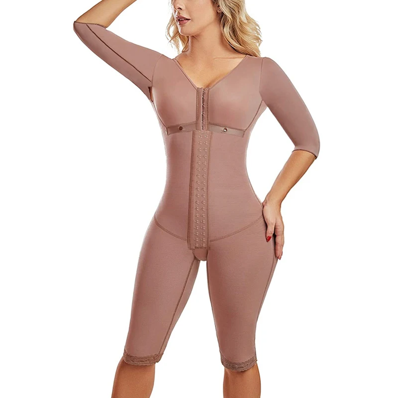 

Компрессионное Женское боди с рукавом средней длины для талии, Корректирующее белье, Утягивающее живот, Модный Корсет, корсаж, корсаж для по...