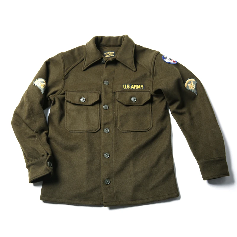 

Korean NON STOCK War OG-108 Field Wool Shirts 50s US Army Shirt Jacket Olive