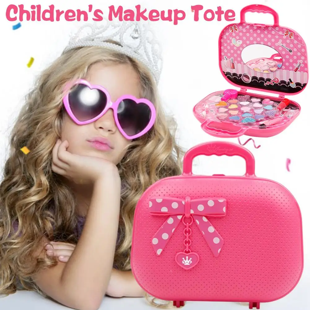 Children's Cosmetics Makeup Box Princess Pretend Play Toys Set Safe Non-toxic Washable Lipstick Nail Polish Girl Gift Toy | Игрушки и