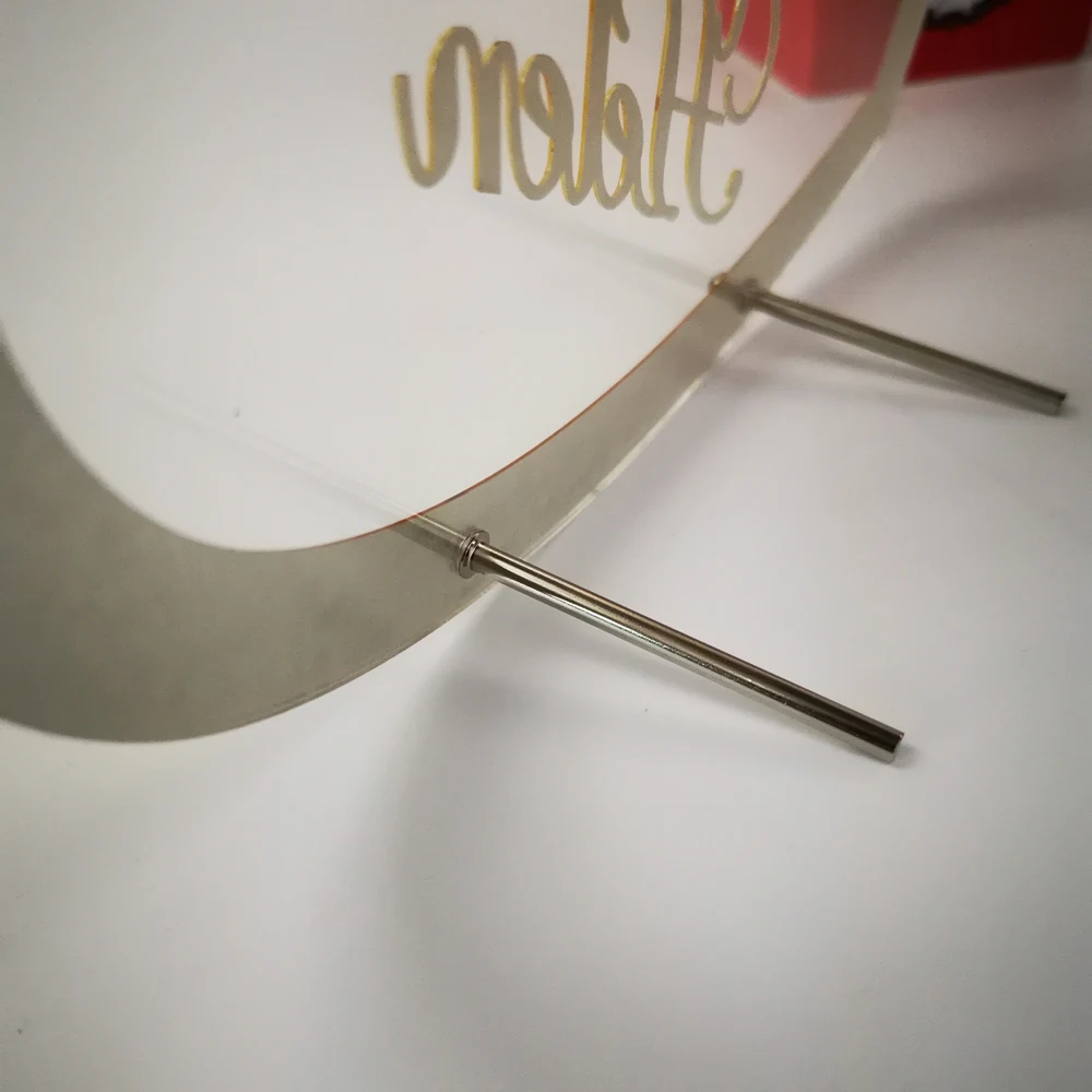 Сердце на заказ свадебное имя зеркальная рамка акриловая наклейка Babyshower слово