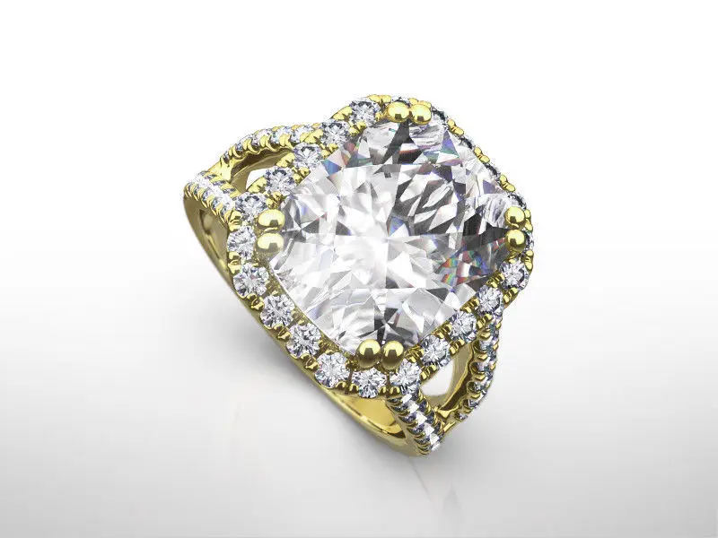 

Real 14k White Gold Square Natural Moissanite Engagement Ring for Females Anillos Bizuteria Jewelry S925 Gemstone Rings