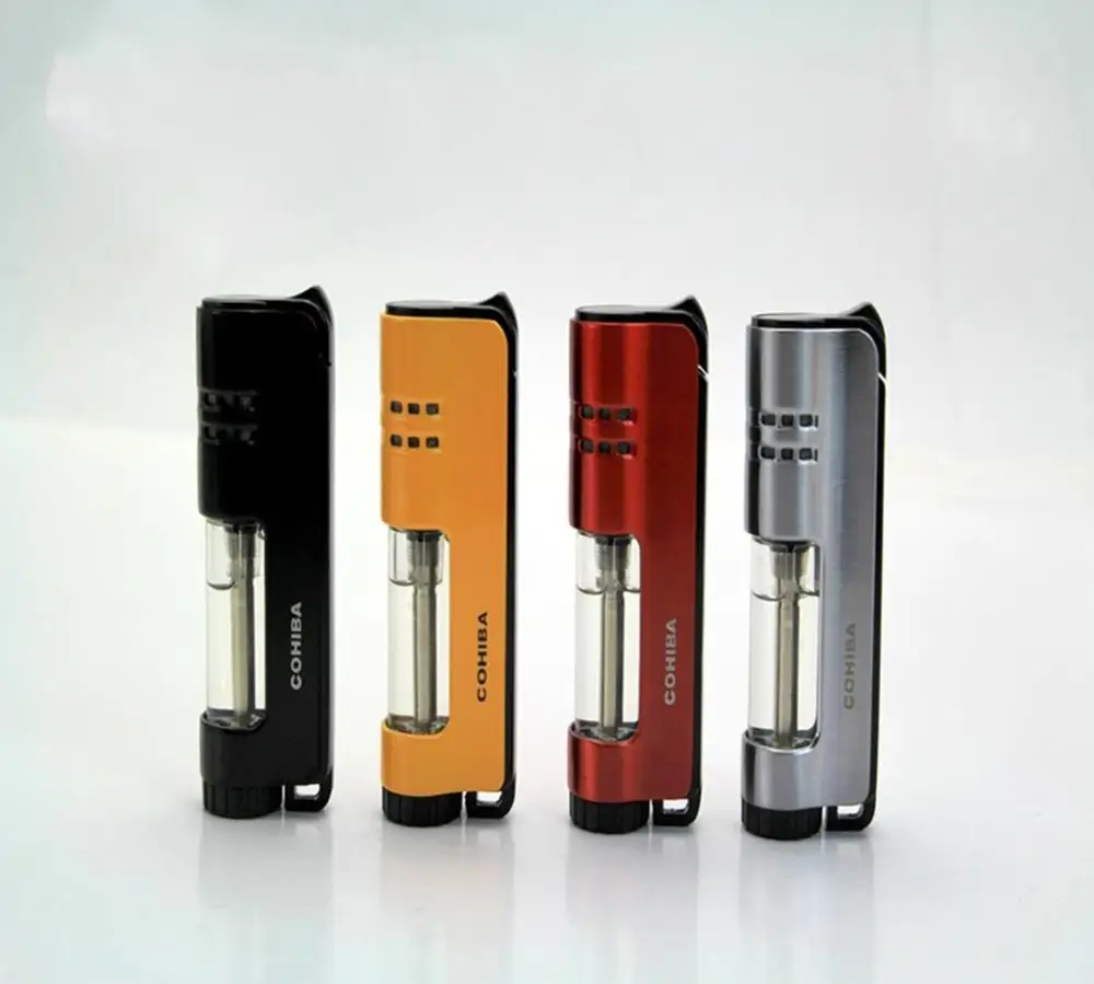 cohiba windproof powerful triple torch lighter bbq jet gas cigar lighter turbo metal kitchen cigar spray gun outdoor gadgets man free global shipping