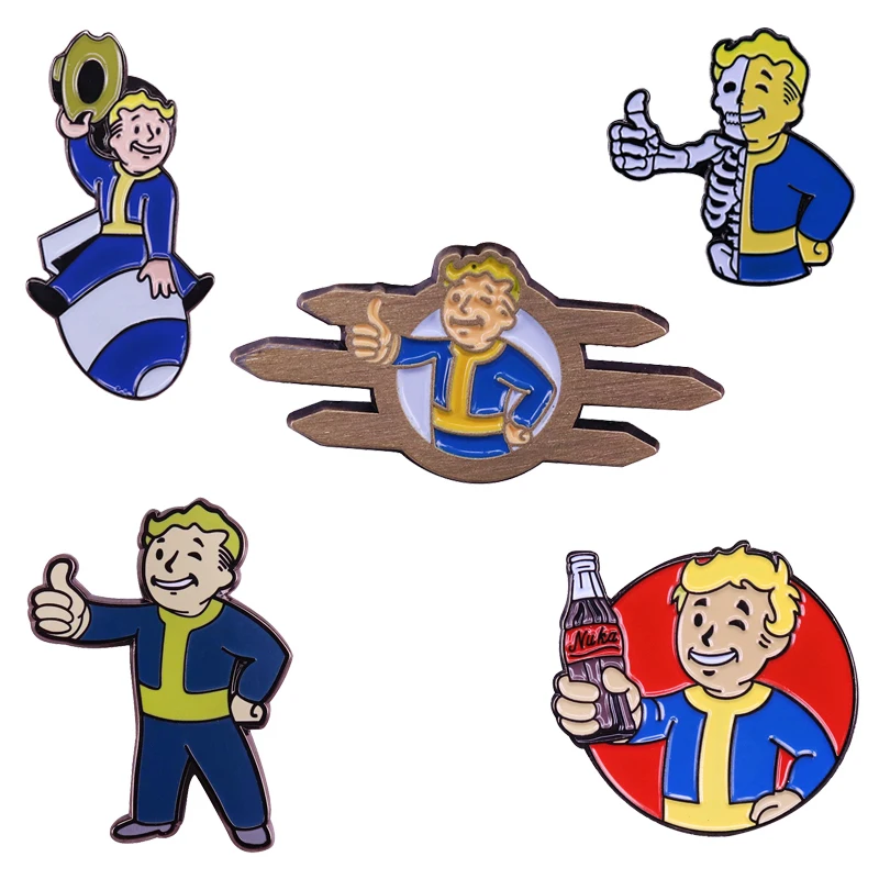 Брошь для ролевых игр Fallout Vault Boy с эмалью | Украшения и аксессуары