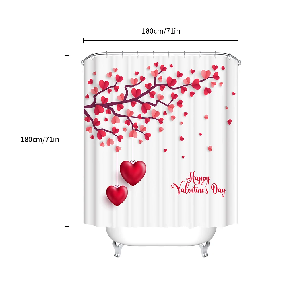 1 шт. цветочные водонепроницаемые занавески для душа ванной тканевые с 12 крючками