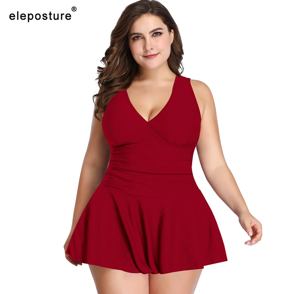 Plus Size Swimwear Women Tankini Swimsuits High Waist Swimsuit Female Large Bathing Suits Skirt Summer Beach Wear Swim Lady | Спорт и