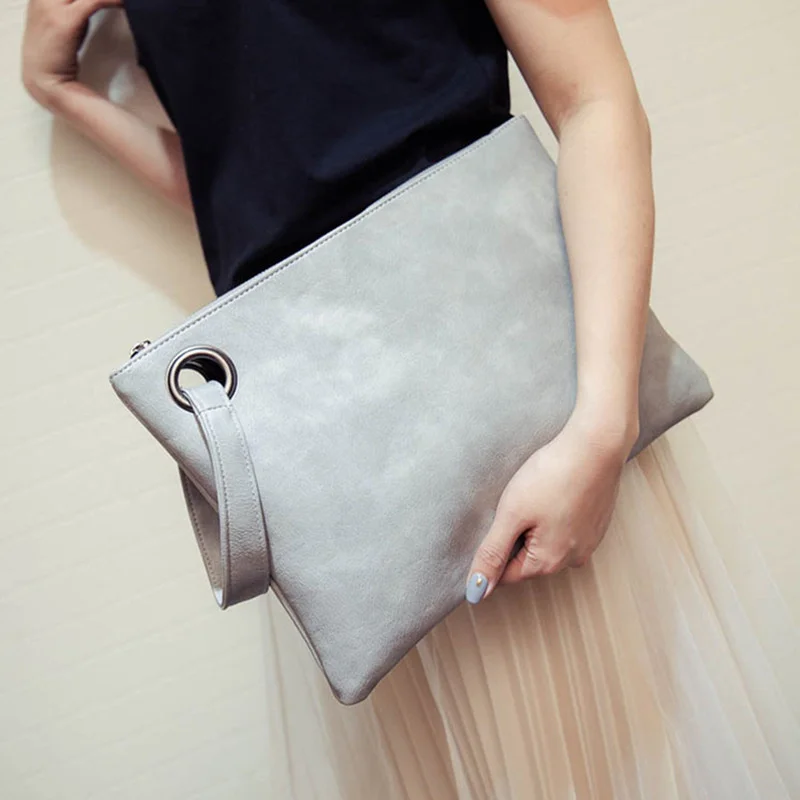 

Большой женский клатч из искусственной кожи, дамские сумочки-конверты с ремешком на руку, вечерние дамские чемоданчики, кошелек