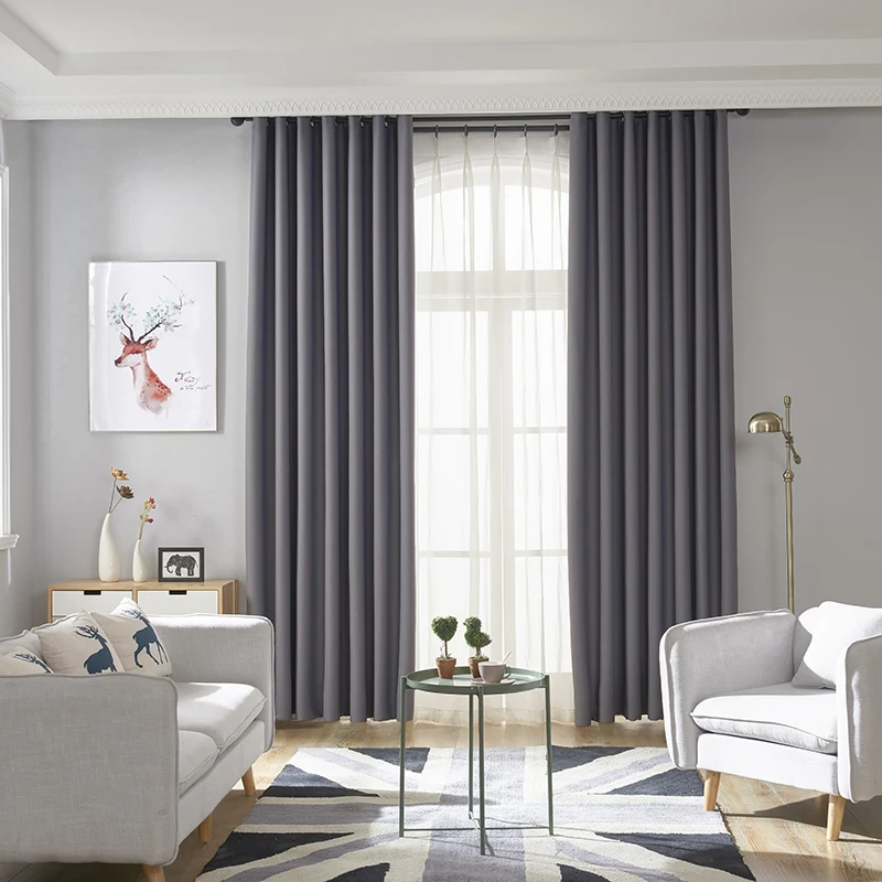 Затемняющие однотонные шторы высокоточные базовые тканевые оконные для